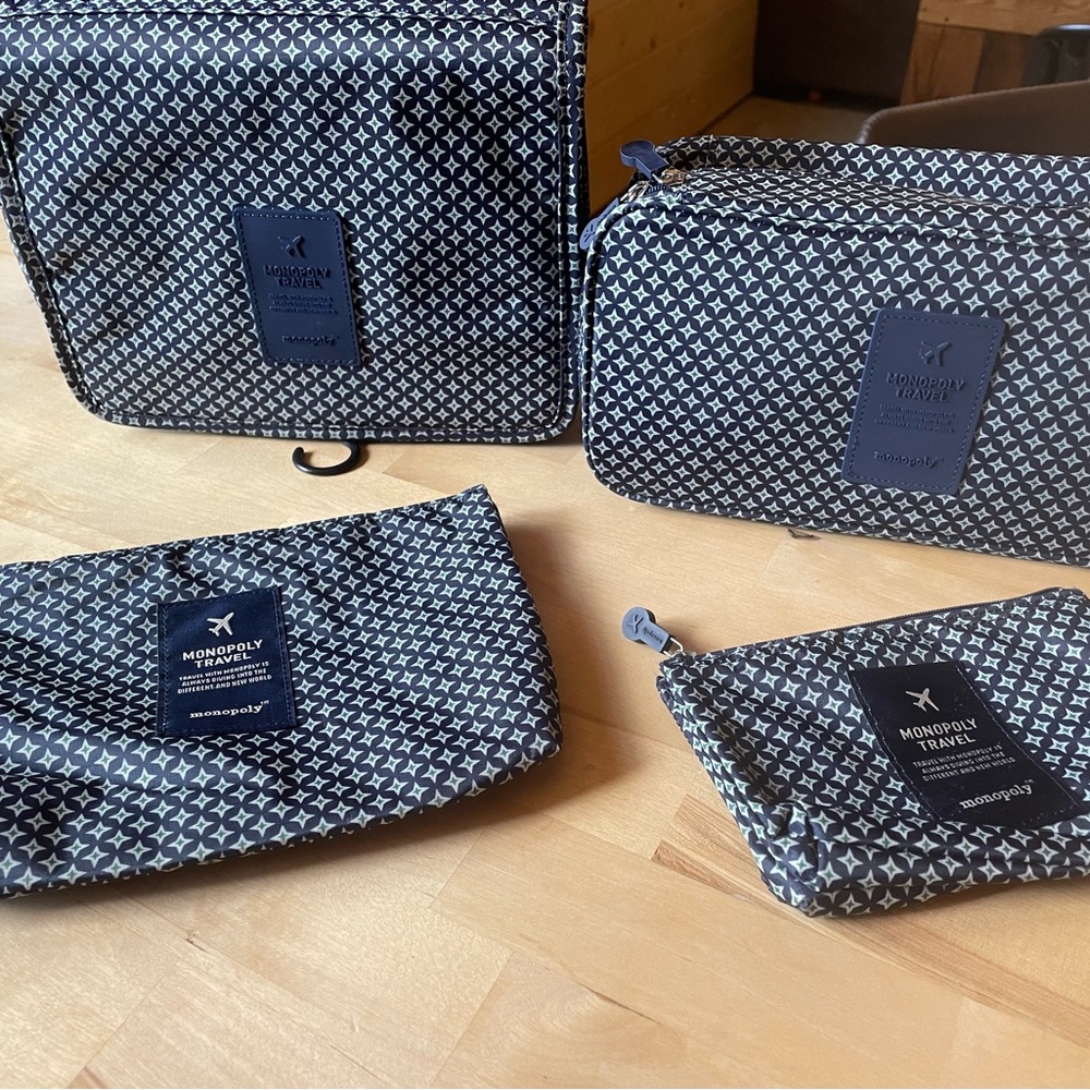 Monopoly travel bags like new condition!